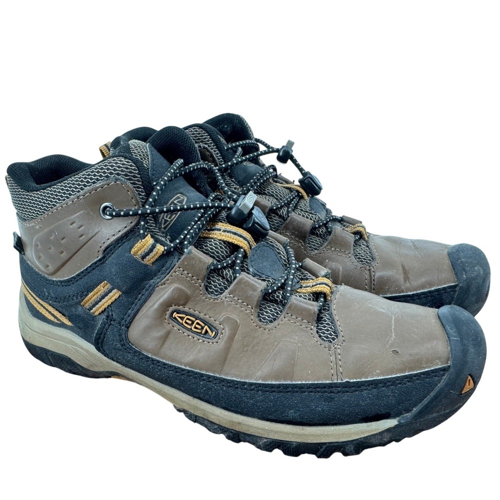 KEEN Targhee Hiking Boots‎ Women 5 Brown Waterproof Leather Bungee Lace 1019834